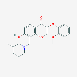 7-hydroxy-3-(2-methoxyphenoxy)-8-((3-methylpiperidin-1-yl)methyl)-4H-chromen-4-one
