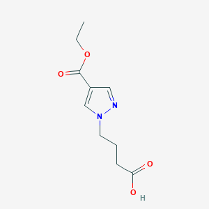 molecular formula C10H14N2O4 B2441598 4-[4-(ethoxycarbonyl)-1H-pyrazol-1-yl]butanoic acid CAS No. 1517840-75-3