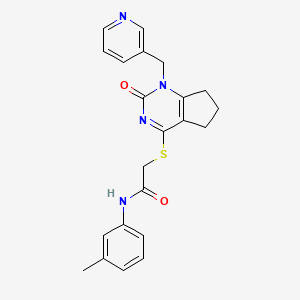 2-((2-oxo-1-(pyridin-3-ylmethyl)-2,5,6,7-tetrahydro-1H-cyclopenta[d]pyrimidin-4-yl)thio)-N-(m-tolyl)acetamide