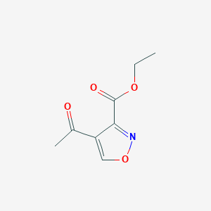 molecular formula C8H9NO4 B2441612 Ethyl 4-acetyl-1,2-oxazole-3-carboxylate CAS No. 2411257-82-2