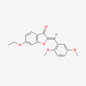 molecular formula C19H18O5 B2441617 (Z)-2-(2,5-dimethoxybenzylidene)-6-ethoxybenzofuran-3(2H)-one CAS No. 859139-57-4