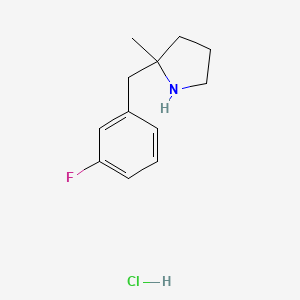 molecular formula C12H17ClFN B2441619 2-[(3-Fluorophenyl)methyl]-2-methylpyrrolidine hydrochloride CAS No. 1909319-18-1