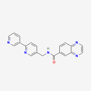 molecular formula C20H15N5O B2441629 N-([2,3'-bipyridin]-5-ylmethyl)quinoxaline-6-carboxamide CAS No. 2034435-95-3
