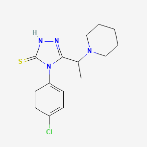 4-(4-chlorophenyl)-5-[1-(piperidin-1-yl)ethyl]-4H-1,2,4-triazole-3-thiol