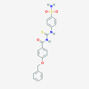 molecular formula C21H19N3O4S2 B244164 4-(benzyloxy)-N-[(4-sulfamoylphenyl)carbamothioyl]benzamide 