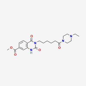 molecular formula C22H30N4O5 B2441645 Methyl 3-[6-(4-ethylpiperazin-1-yl)-6-oxohexyl]-2,4-dioxo-1,2,3,4-tetrahydroquinazoline-7-carboxylate CAS No. 896371-86-1
