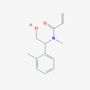 molecular formula C13H17NO2 B2441646 N-[2-Hydroxy-1-(2-methylphenyl)ethyl]-N-methylprop-2-enamide CAS No. 2361639-02-1