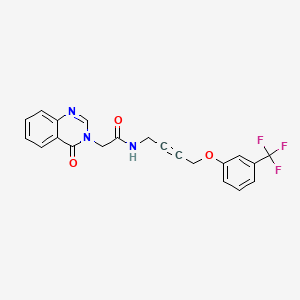 molecular formula C21H16F3N3O3 B2441650 2-(4-oxoquinazolin-3(4H)-yl)-N-(4-(3-(trifluoromethyl)phenoxy)but-2-yn-1-yl)acetamide CAS No. 1797182-47-8