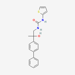 molecular formula C20H20N2O2S B2441659 1-(2-([1,1'-Biphenyl]-4-yl)-2-hydroxypropyl)-3-(thiophen-2-yl)urea CAS No. 1396799-44-2