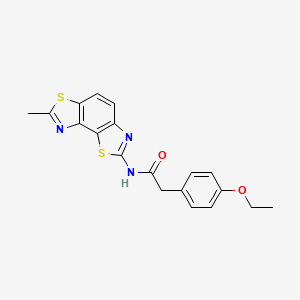 molecular formula C19H17N3O2S2 B2441669 2-(4-乙氧基苯基)-N-(7-甲基-[1,3]噻唑并[5,4-e][1,3]苯并噻唑-2-基)乙酰胺 CAS No. 922457-44-1