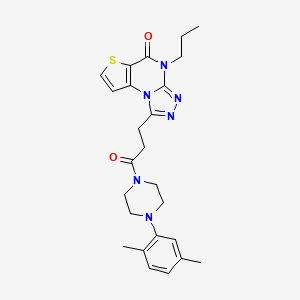 1-(3-(4-(2,5-dimethylphenyl)piperazin-1-yl)-3-oxopropyl)-4-propylthieno[2,3-e][1,2,4]triazolo[4,3-a]pyrimidin-5(4H)-one