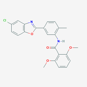 molecular formula C23H19ClN2O4 B244168 N-[5-(5-chloro-1,3-benzoxazol-2-yl)-2-methylphenyl]-2,6-dimethoxybenzamide 