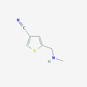 molecular formula C7H8N2S B2441698 5-[(甲基氨基)甲基]噻吩-3-碳腈 CAS No. 1501598-11-3