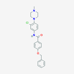 molecular formula C25H26ClN3O2 B244170 4-(benzyloxy)-N-[3-chloro-4-(4-methyl-1-piperazinyl)phenyl]benzamide 