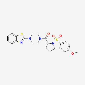 (4-(Benzo[d]thiazol-2-yl)piperazin-1-yl)(1-((4-methoxyphenyl)sulfonyl)pyrrolidin-2-yl)methanone