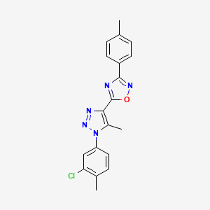 5-[1-(3-chloro-4-methylphenyl)-5-methyl-1H-1,2,3-triazol-4-yl]-3-(4-methylphenyl)-1,2,4-oxadiazole