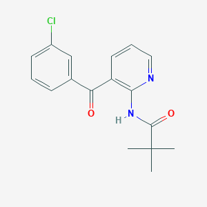 molecular formula C17H17ClN2O2 B2441710 N-[3-(3-氯苯甲酰基)吡啶-2-基]-2,2-二甲基丙酰胺 CAS No. 1803567-51-2