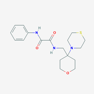 N'-Phenyl-N-[(4-thiomorpholin-4-yloxan-4-yl)methyl]oxamide