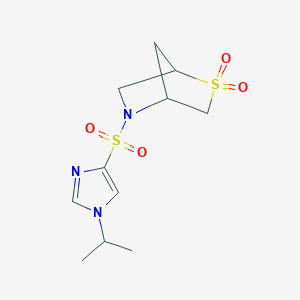 5-((1-isopropyl-1H-imidazol-4-yl)sulfonyl)-2-thia-5-azabicyclo[2.2.1]heptane 2,2-dioxide
