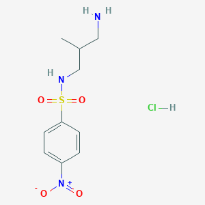 molecular formula C10H16ClN3O4S B2441726 N-(3-amino-2-methylpropyl)-4-nitrobenzene-1-sulfonamide hydrochloride CAS No. 1789027-16-2