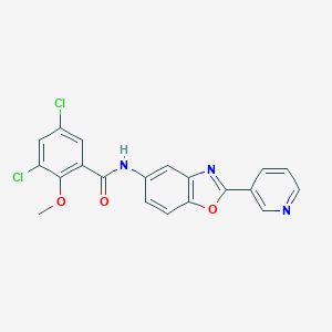 3,5-dichloro-2-methoxy-N-[2-(3-pyridinyl)-1,3-benzoxazol-5-yl]benzamide