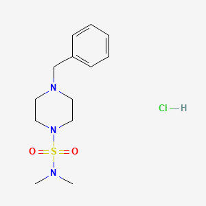 molecular formula C13H22ClN3O2S B2441741 4-benzyl-N,N-dimethylpiperazine-1-sulfonamide hydrochloride CAS No. 1029989-23-8