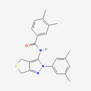 molecular formula C22H23N3OS B2441746 N-(2-(3,5-dimethylphenyl)-4,6-dihydro-2H-thieno[3,4-c]pyrazol-3-yl)-3,4-dimethylbenzamide CAS No. 396721-90-7