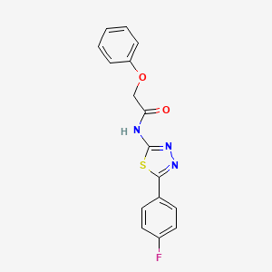 molecular formula C16H12FN3O2S B2441747 N-[5-(4-fluorophenyl)-1,3,4-thiadiazol-2-yl]-2-phenoxyacetamide CAS No. 392244-69-8