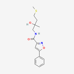 molecular formula C16H20N2O3S B2441748 N-(2-羟基-2-甲基-4-(甲硫基)丁基)-5-苯基异恶唑-3-甲酰胺 CAS No. 1396852-81-5