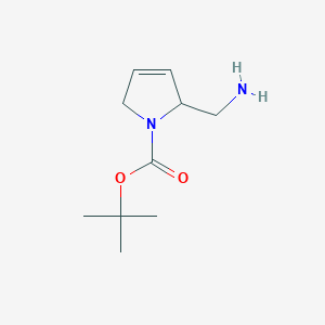 molecular formula C10H18N2O2 B2441754 Tert-butyl 2-(aminomethyl)-2,5-dihydropyrrole-1-carboxylate CAS No. 2416229-60-0
