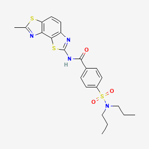 molecular formula C22H24N4O3S3 B2441758 4-(dipropylsulfamoyl)-N-(7-methyl-[1,3]thiazolo[5,4-e][1,3]benzothiazol-2-yl)benzamide CAS No. 361482-09-9