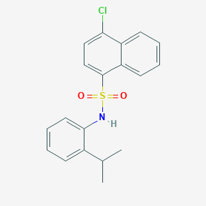 molecular formula C19H18ClNO2S B2441759 4-chloro-N-[2-(propan-2-yl)phenyl]naphthalene-1-sulfonamide CAS No. 2305565-58-4