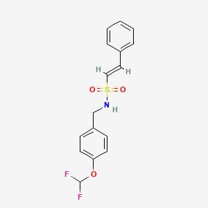 (E)-N-[[4-(difluoromethoxy)phenyl]methyl]-2-phenylethenesulfonamide