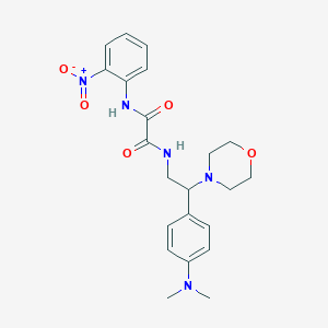 molecular formula C22H27N5O5 B2441782 N1-(2-(4-(dimethylamino)phenyl)-2-morpholinoethyl)-N2-(2-nitrophenyl)oxalamide CAS No. 899957-31-4
