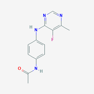 molecular formula C13H13FN4O B2441788 N-[4-[(5-Fluoro-6-methylpyrimidin-4-yl)amino]phenyl]acetamide CAS No. 2415600-45-0