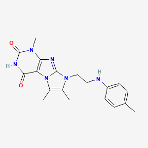 1,6,7-trimethyl-8-(2-(p-tolylamino)ethyl)-1H-imidazo[2,1-f]purine-2,4(3H,8H)-dione