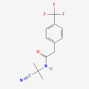 molecular formula C13H13F3N2O B2441796 N-(1-cyano-1-methylethyl)-2-[4-(trifluoromethyl)phenyl]acetamide CAS No. 1284045-91-5