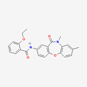 molecular formula C24H22N2O4 B2441798 N-(8,10-dimethyl-11-oxo-10,11-dihydrodibenzo[b,f][1,4]oxazepin-2-yl)-2-ethoxybenzamide CAS No. 921918-81-2