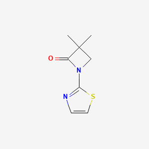 molecular formula C8H10N2OS B2441802 3,3-Dimethyl-1-(1,3-thiazol-2-yl)azetidin-2-one CAS No. 303985-89-9