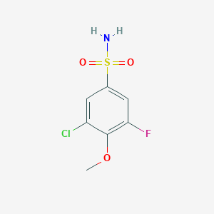 molecular formula C7H7ClFNO3S B2441804 3-氯-5-氟-4-甲氧基苯磺酰胺 CAS No. 2382887-86-5