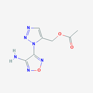 [1-(4-amino-1,2,5-oxadiazol-3-yl)-1H-1,2,3-triazol-5-yl]methyl acetate