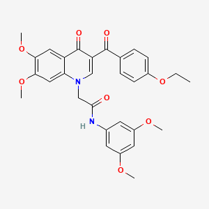 N-(3,5-dimethoxyphenyl)-2-[3-(4-ethoxybenzoyl)-6,7-dimethoxy-4-oxoquinolin-1-yl]acetamide