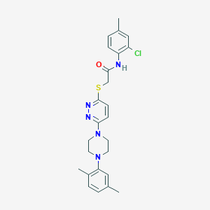 molecular formula C25H28ClN5OS B2441828 Methyl 4-[(3-chlorophenyl)amino]-8-fluoroquinoline-2-carboxylate CAS No. 1358403-97-0