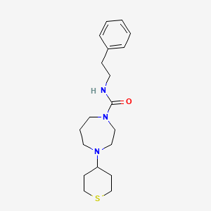 molecular formula C19H29N3OS B2441839 N-苯乙基-4-(四氢-2H-硫代吡喃-4-基)-1,4-二氮杂环己烷-1-甲酰胺 CAS No. 2034419-01-5
