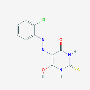 molecular formula C10H7ClN4O2S B2441841 5-(2-(2-chlorophenyl)hydrazono)-2-thioxodihydropyrimidine-4,6(1H,5H)-dione CAS No. 326912-11-2