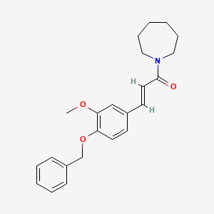 molecular formula C23H27NO3 B2441849 (E)-1-(azepan-1-yl)-3-(4-(benzyloxy)-3-methoxyphenyl)prop-2-en-1-one CAS No. 433323-32-1