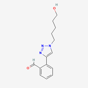 molecular formula C14H17N3O2 B2441851 2-[1-(5-Hydroxypentyl)triazol-4-yl]benzaldehyde CAS No. 2249647-63-8