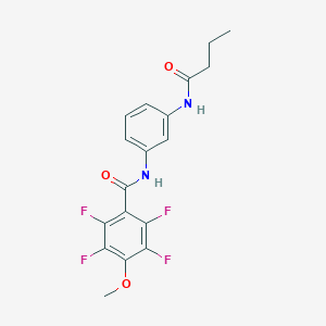 N-[3-(butanoylamino)phenyl]-2,3,5,6-tetrafluoro-4-methoxybenzamide