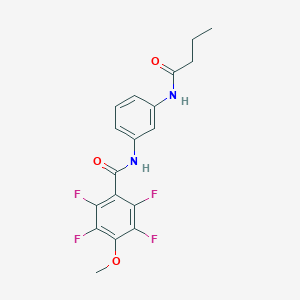 molecular formula C18H16F4N2O3 B244186 N-[3-(butanoylamino)phenyl]-2,3,5,6-tetrafluoro-4-methoxybenzamide 