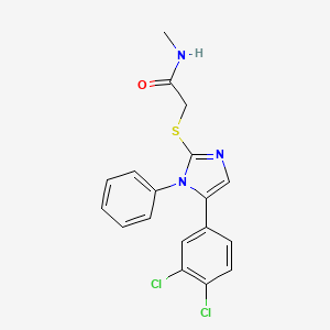 2-((5-(3,4-dichlorophenyl)-1-phenyl-1H-imidazol-2-yl)thio)-N-methylacetamide